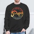 Damen Herren Retrointage Bester Papa Der Welt Mit-Ausschnitt Sweatshirt Geschenke für alte Männer