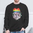 Damen Lgbt Pride Daddy Koala Bär Regenbogen Stolz Papaatertag Mit-Ausschnitt Sweatshirt Geschenke für alte Männer