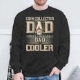 Damen Lustiger Münzsammler Papa Numismatik Münzen Sammeln Mit-Ausschnitt Sweatshirt Geschenke für alte Männer