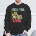 Damen Lustigesintage-Geschenk Ehemann Papa Colonel Legende Retro Mit-Ausschnitt Sweatshirt Geschenke für alte Männer