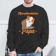 Damen Meerschweinchen Papa -Ater Jungen Männer Zumatertag Mit-Ausschnitt Sweatshirt Geschenke für alte Männer