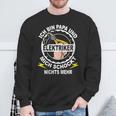 Damen Papa Und Elektriker Elektriker Papa Handwerker Papa Mit-Ausschnitt Sweatshirt Geschenke für alte Männer