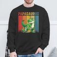 Damen Papasaurusatertag Bester Papa T-Rex Papa Mit-Ausschnitt Sweatshirt Geschenke für alte Männer