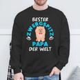 Damen Pomeranian Zwergspitz Papaatertag Papa Mit-Ausschnitt Sweatshirt Geschenke für alte Männer