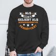 Damen Schwiegervaterater Schwiegerpapa Papaatertag Mit-Ausschnitt Sweatshirt Geschenke für alte Männer