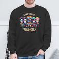 Dare To Be Yourself Autism Awareness Superheroes Sweatshirt Gifts for Old Men