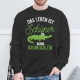 Das Leben Ist Schöner Mit Krokodilen Zoo Animal Crocodile Sweatshirt Geschenke für alte Männer