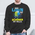 Das Leben Ist Schöner Mit Wellis Sweatshirt Geschenke für alte Männer