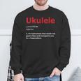 Definition Ukulele Hawaiian Guitar Musician Uke Acoustic Sweatshirt Gifts for Old Men