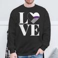 Demisexuality 'Love' Demisex Demisexual Pride Flag Sweatshirt Gifts for Old Men