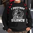 I Destroy Silence Bass Drum Marching Band Sweatshirt Gifts for Old Men