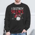 I Destroy Silence Drums Drumming Drummer Percussionist Sweatshirt Gifts for Old Men
