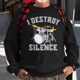 I Destroy Silence Drums High Decibel Drummer Toddler School Sweatshirt Gifts for Old Men