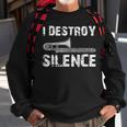 I Destroy Silence Trombone Marching Band Sweatshirt Gifts for Old Men