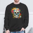 Dia De Los Muertos Decorative Mexican Head Sugar Skull Sweatshirt Geschenke für alte Männer