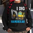 I Dig Hanukkah Excavator Construction Toddler Hanukkah Boys Sweatshirt Gifts for Old Men