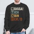 Digga Ich Bin 13 Jahre 13Th Birthday Boy Gamer Sweatshirt Geschenke für alte Männer