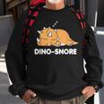 Dino Snore Triceratops Dinosaur Pyjamas Sweatshirt Gifts for Old Men