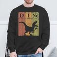 Dinosaur Periodic Table Elements Velociraptor Paleontologist Sweatshirt Gifts for Old Men
