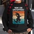 Dinosaur Now I Am Unstoppable Trex Sweatshirt Gifts for Old Men