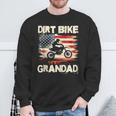 Dirt Bike Grandad Vintage American Flag Motorbike Sweatshirt Gifts for Old Men