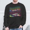 Disability Is Not A Bad Word Tie Dye Disability Awareness Sweatshirt Gifts for Old Men