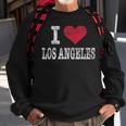 Distressed Retro I Love Los Angeles Souvenir Sweatshirt Gifts for Old Men