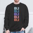 Divertido Regalo Nombre Oli Personalizado Primer Nombre Camisa de entrenamiento Regalos para ancianos