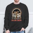 Dogs Lovers Selfie Total Solar Eclipse Sweatshirt Gifts for Old Men