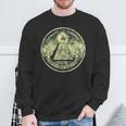 A Dollar Note Allseeing Eye Pyramid Illuminati Sweatshirt Geschenke für alte Männer