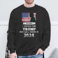 Don't Blame Me I Voted For Trump Trump 2024 Patriot Us Flag Sweatshirt Gifts for Old Men