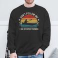 Don't Follow Me I Do Stupid Things Kayaking Sweatshirt Gifts for Old Men