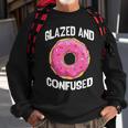 Donut Glazed And Confused Pink Donuts Lover Sweatshirt Gifts for Old Men