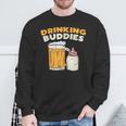 Drinkin Buddies Baby Bottle Son And Dad Matching Fathers Day Sweatshirt Gifts for Old Men