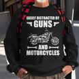 Easily Distracted By Guns And Motorcycles Sweatshirt Gifts for Old Men