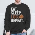 Eat Sleep Log Repeat Tree Logger Arborist Lumberjack Sweatshirt Gifts for Old Men