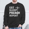 Eat Sleep Preach Repeat Youth Pastor Sweatshirt Gifts for Old Men