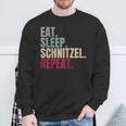 Eat Sleep Schnitzel Repeat Sweatshirt Geschenke für alte Männer