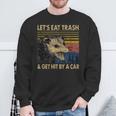 Lets Eat Trash And Get Hit By A Car Vintage Opossum Sweatshirt Gifts for Old Men