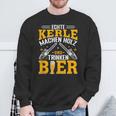 Echte Kerle Machen Holz Und Trinken Bier Sweatshirt Geschenke für alte Männer