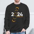 Eclipse 2024 Total Solar Eclipse Astronomy Moon Sun Sweatshirt Gifts for Old Men