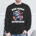 Egg Hunt Supervisor Boys Toddler Easter 2024 Family Matching Sweatshirt Gifts for Old Men