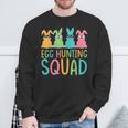 Egg Hunting Squad Crew Family Happy Easter Bunny Sweatshirt Gifts for Old Men