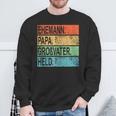 Ehemann Papa Großvater Heldaterintage Geschenkatertag Sweatshirt Geschenke für alte Männer