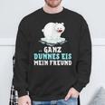 Eisbär Ganz Dünnes Eis Mein Freend Sweatshirt Geschenke für alte Männer