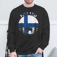 Elch & Waldmotiv Sweatshirt im Finland-Flaggen Design Geschenke für alte Männer