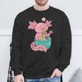 Me Encantan Los Fideos Y El Axolotl Kawaii Anime Kawaii Camisa de entrenamiento Regalos para ancianos