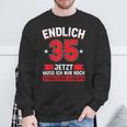 Endlich 35 Jetzt Nur Noch Erwachsenwerden 35Th Birthday Sweatshirt Geschenke für alte Männer