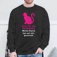 Entschuldigung, Meine Katze Hat auf Mir Gesessen Schwarzes Sweatshirt, Lustiges Haustier Motiv Geschenke für alte Männer