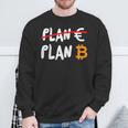 Euro Ist Feitert Btc Bitcoin Plan B Black Sweatshirt Geschenke für alte Männer